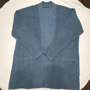 Peruvian Connection Women's Knit Cardigan Blue XL Made in Peru EUC